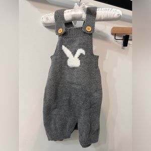 Easter Overalls size 3-6M runs big.